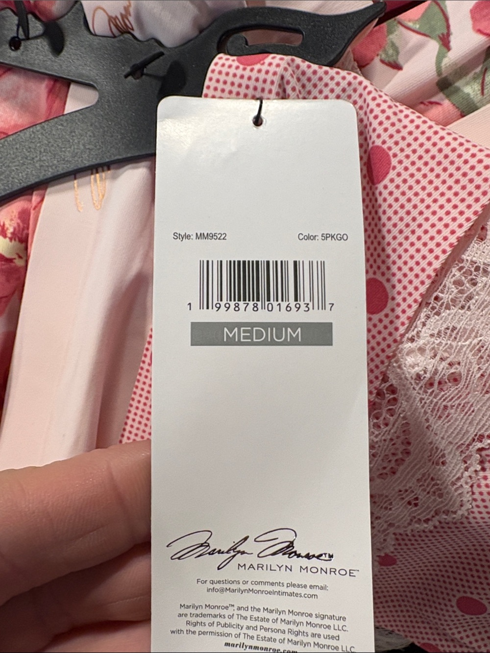 Marilyn Monroe Pink Floral & Polka Dot 5-Pack Cheeky Panties - Picture 11 of 11